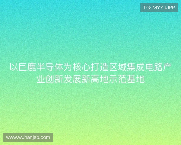 以巨鹿半导体为核心打造区域集成电路产业创新发展新高地示范基地